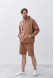 Bombay brown color men three-thread hoodie